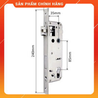 Ruột khóa 3585 Inox 304 (đơn điểm,đa điểm, móc lùa) chuyên lắp cho khóa vân tay cửa nhôm, sắt