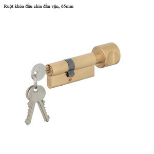 Ruột khóa Häfele 1 đầu chìa 1 đầu vặn 65mm 916.96.666
