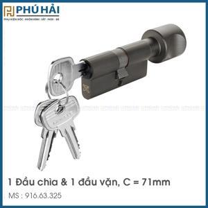 Ruột khóa vặn chìa 71mm Hafele 916.63.325
