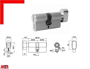 Ruột Khóa Vệ Sinh 60mm Bauma 916.87.836