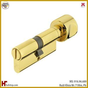 Ruột khóa wc 71mm màu đồng bóng Hafele 916.96.689
