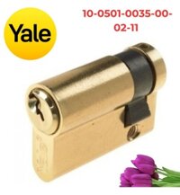 Ruột Khóa Yale 10-0501-0035-00-02-11 Một Đầu Chìa Màu Đồng Bóng