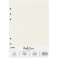 Ruột sổ còng A5 200 trang nét đứt Caro kẻ ngang line 100gsm, giấy refill binder sổ Klong tiết kiệm