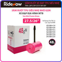 Ruột(Xăm) xe đạp siêu nhẹ nhựa TPU RideNow nặng 48g 26/27.5/584(1.9-2.5) van FV dài 45mm