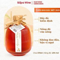Rượu Mơ Má Đào Lùn SAPA WINE Thơm Ngon- OCOP 3 Sao, 370ml