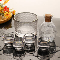 Rượu Nhật Bản Ly Vàng Cạnh Thủy Tinh Sake Cơm Rượu Ấm Bộ Nồi Rượu Hộ Gia Đình Trái Cây Rượu Vang Trắng Ly Rượu Chia