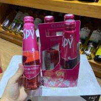 Rượu nhẹ Spy wine Cooler Classic (hồng) Thái Lan 4% vol chai 275 ml x 24