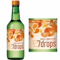 Rượu Soju 7 Drops Mandarin Hàn Quốc 12% vol chai 360ml vi quýt