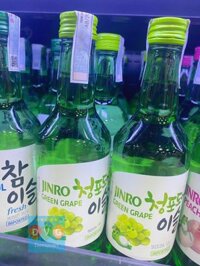Rượu Soju Nho Xanh Jinro Hàn Quốc Chai 360ML /하이트진로) 청포도에 이슬 360ML