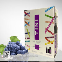 Rượu vang bịch 3L nhập khẩu Ý TINI - vang đỏ merlot 12 độ