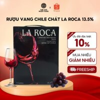 Rượu vang bịch Chile chát La Roca 13.5% hộp 3L/ 5L nhập khẩu chính hãng