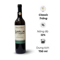 Rượu Vang Dalatbeco Classic Trắng 750ml 12% vol