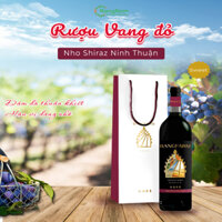 Rượu Vang Đỏ Nho Shiraz 750ml 11%, Hương Vị Đậm Đà Vang Việt Chất Lượng Rangfarm [Có Tặng Kèm Túi]