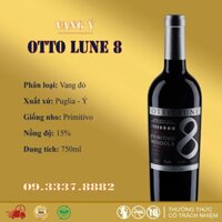 Rượu vang đỏ Otto Lune 8 Primitivo Mendola 750ml 15Vol