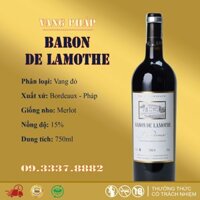 Rượu vang đỏ Pháp Baron De Lamothe Bordeaux 750ml