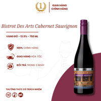 Rượu Vang Đỏ Pháp Bistrot Des Arts Cabernet Sauvignon, Nho Cabernet Sauvignon Thượng Hạng 13.5% Chai 750ML, Vang Hà Nội