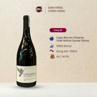 Rượu vang đỏ Úc Cape Barren Mclaren Vale Native Goose Shiraz 750ml 14.5% nhập khẩu chính hãng