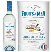 Rượu Vang Fruits De Mer Entre Deux Mers nhập khẩu Pháp 750ml x 6 chai với 11,5%vol nhập khẩu nguyên thùng