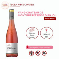 Rượu vang hồng Pháp Chateau de Montgueret Rose D’Anjou – Nồng độ 11% Alc, 750ml - Nhập khẩu Chính Hãng