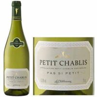 Rượu vang trắng Pháp: Petit Chablis Pas Si Petit 12.5 % vol chai 750 ml x 6 chai nhập khẩu nguyên thùng