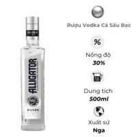 Rượu Vodka Nga Cá Sấu Bạc 30%, 500 ml