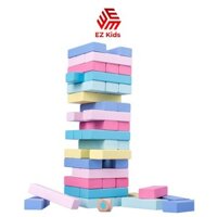 Rút gỗ, đồ chơi rút gỗ thông minh cho bé loại to Jenga 51 thanh EZ Kids