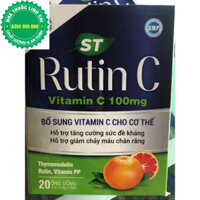 Rutin C vitamin C giảm chảy máu chân răng, tăng cường sức đề kháng hộp 20 ống