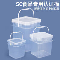 Rutto Dày Cấp Thực Phẩm Vuông Trong Suốt Xô Nhựa Xô Xô Xô Đường Kính Lớn Xô Bao Bì Xô 5 / 10 / 20L