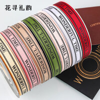 Ruy băng gân mát mẻ Tiếng Anh Hoa Bó Hoa Bao Bì Ruy Băng Nướng Bánh Trang Trí Hộp Quà Tặng Ruy Băng