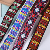 Ruy băng Jacquard phong cách dân tộc, họa tiết hình học, trang trí ren phong cách Malaysia, quần áo DIY, giày dép, mũ