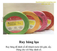 Ruy băng lụa dùng đánh số đồ khách trước khi giặt, sấy