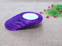 Ruy băng màu tím lụa vải satin trơn bản rộng 05 cm 5 ly dài 22 mét giá rẻ chất lượng RB05T2