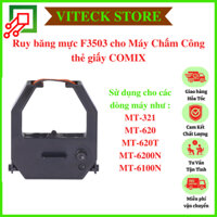 Ruy băng mực F3503 cho máy chấm công thẻ giấy COMIX - Mực in rõ ràng,sắc nét - Độ bền cao