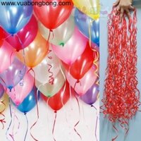 Ruy băng nhựa 1m màu cột đuôi bong bóng bay