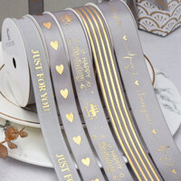 Ruy băng satin cao cấp màu xám, ruy băng đóng gói hộp quà, trang trí hoa, ruy băng lụa, vật liệu DIY, ruy băng nơ TNSA