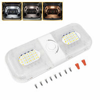 RV Interior LED Ceiling Light Camper Trailer Single Dome 12v-24v 1700LM Dimmer