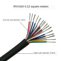 Rvv 16 lõi Dây đồng Dây dẫn điện RVV Cáp màu đen Vỏ mềm