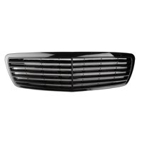 Rzj-njw Car Radiator Grill AMG Style, for Mercedes Benz W211 E Class E200 E320 E350 E55 2002 2003 2004 2005 2006 ABS Shiny Black Parts Accessory Grill