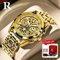 RZY Đồng Hồ Nam Chính Hãng Vàng Chống Nước Đồng Hồ Đeo Tay Nam Dây Thép Thụy Sĩ Cao Cấp