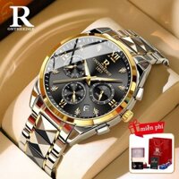 RZY Đồng Hồ Nam Chính Hãng Chống Nước Thời Trang Cao Cấp Đồng Hồ Đeo Tay Nam Dây Thép Thạch Anh