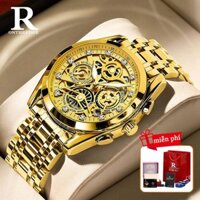 RZY Đồng Hồ Nam Chính Hãng Vàng Chống Nước Đồng Hồ Đeo Tay Nam Dây Thép Thụy Sĩ Cao Cấp