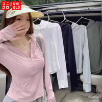 (S-2xl) Áo khoác chống nắng UNIQLO Áo Hoodie chống nắng nữ chất lượng cao thoáng khí nhanh khô Áo khoác chạy bộ ngoài trời Áo khoác nữ