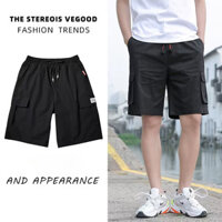 S-3xl Mùa Hè 4 Túi Ống Đô Thị Quần Short Hàng Hóa Cho Nam Slacks Rời Chiến Thuật Quần Ngắn Đen / kaki