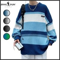 【S-3XL】Áo len sweater sọc nam nữ unisex simple thời trang hàn quốc áo sweater form rộng nữ vintage 100%cotton áo sweater dệt kim cặp 2023 NEW