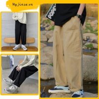 【S-3XL】Quần Kaki Nam ốNg RộNg Nhiều Màu Sắc Tùy Chọn Phong Cách Hàn Quốc Cho Nam Trẻ TuổI Chất đũI Cao Cấp Quần TúI Hộp Nam Quần Bigsize Quần âu Nam Quần TúI Hộp Quần Kaki Nam