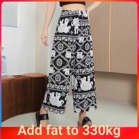 S-4xl Quần Size Lớn Nữ Thái Lan Voi Quần Ống Rộng Mùa Hè Pyjama Quần Co Giãn Mỏng Đi Biển Quần Rời Du Lịch Kỳ Lạ Quần Nữ Phong Cách Dân Tộc Quần Nữ Thường Ngày Quần Nhà