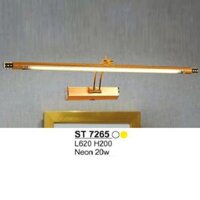 S - ST 7265: Đèn rọi tranh/rọi gương - KT: L620mm x H200mm - Đèn neon 20W ánh sáng trắng/vàng