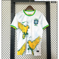 S-xxl 24-25 Áo khoác bóng đá kiểu Bồ câu Brazil Áo khoác bóng đá ngắn tay phù hợp cho nam AAA +