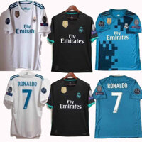 S-xxl Retro Số 17 18 Real Madrid 2017 2018 Áo Bóng Đá Áo Sơ Mi Nam Đồng Phục
