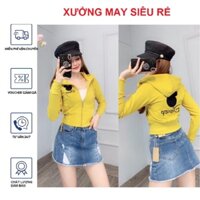 [S03] Áo khoác nữ thun da cá Desney lửng cute đẹp cá tính-A385